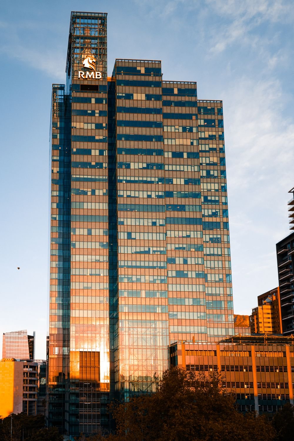 Warm evening light on Cape Town architecture